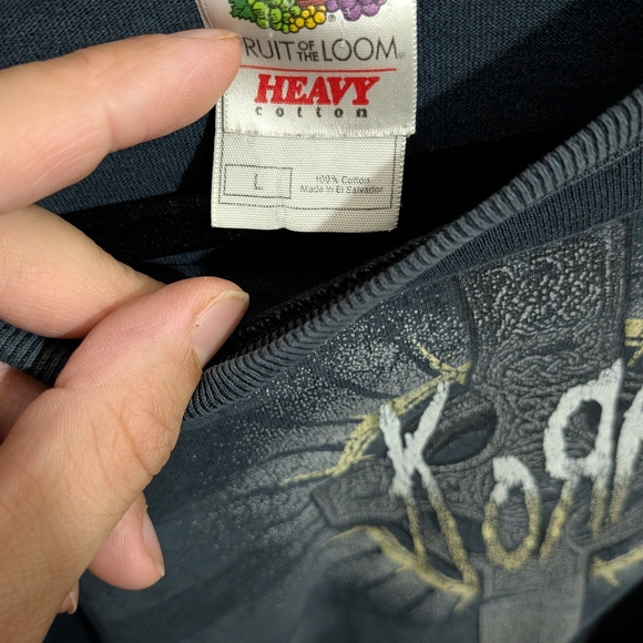 Korn Mens Gray Graphic T-Shirt Vintage Large - Picture 4 of 4